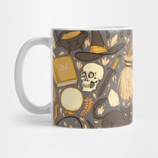 Witch Supplies in Warm Grey Mug